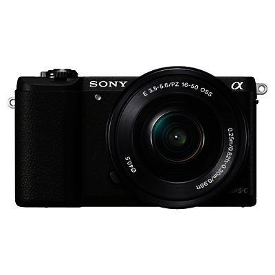 Sony A5100 Compact System Camera with 16-50mm OSS Lens, HD 1080p, 24.3MP, Wi-Fi, NFC, OLED, 3 Tilting Touch Screen Black